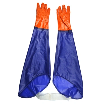 PVC Coated gloves reinforced cuff